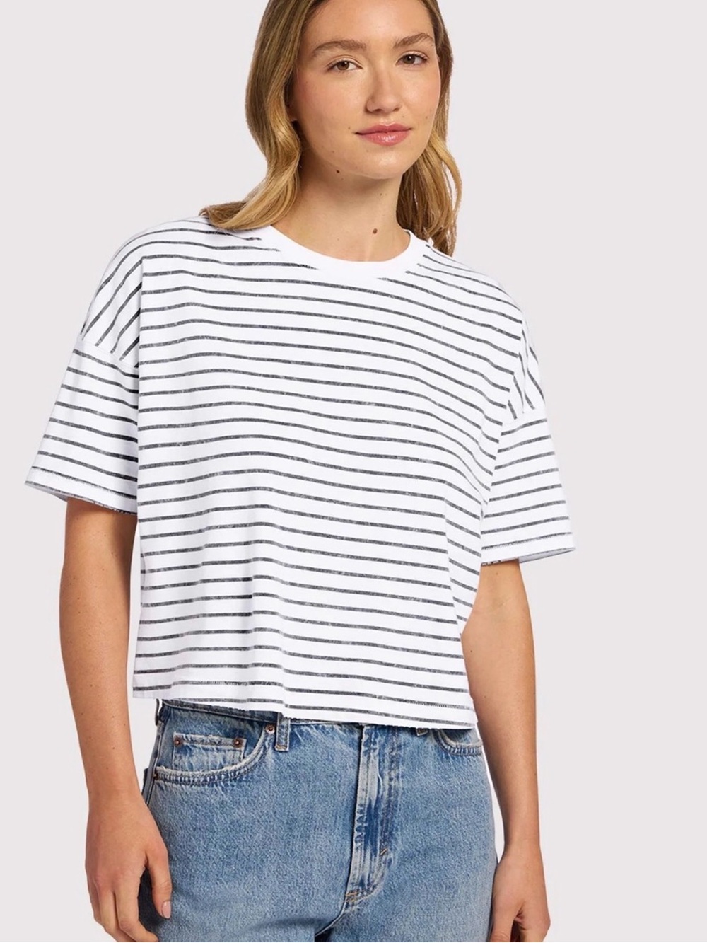NWT Nuuds Striped Boxy Tee Size XL